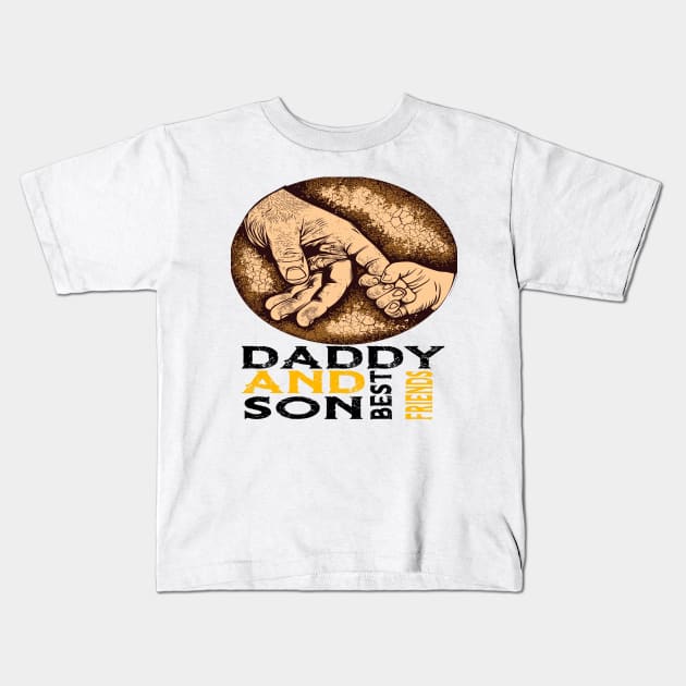 daddy and son best friends Kids T-Shirt by TOPTshirt